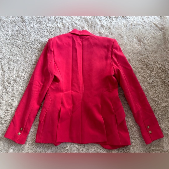 L’Agence Chamberlain Blazer Jacket in Hibiscus Coral Red Size 2 - Picture 14 of 16